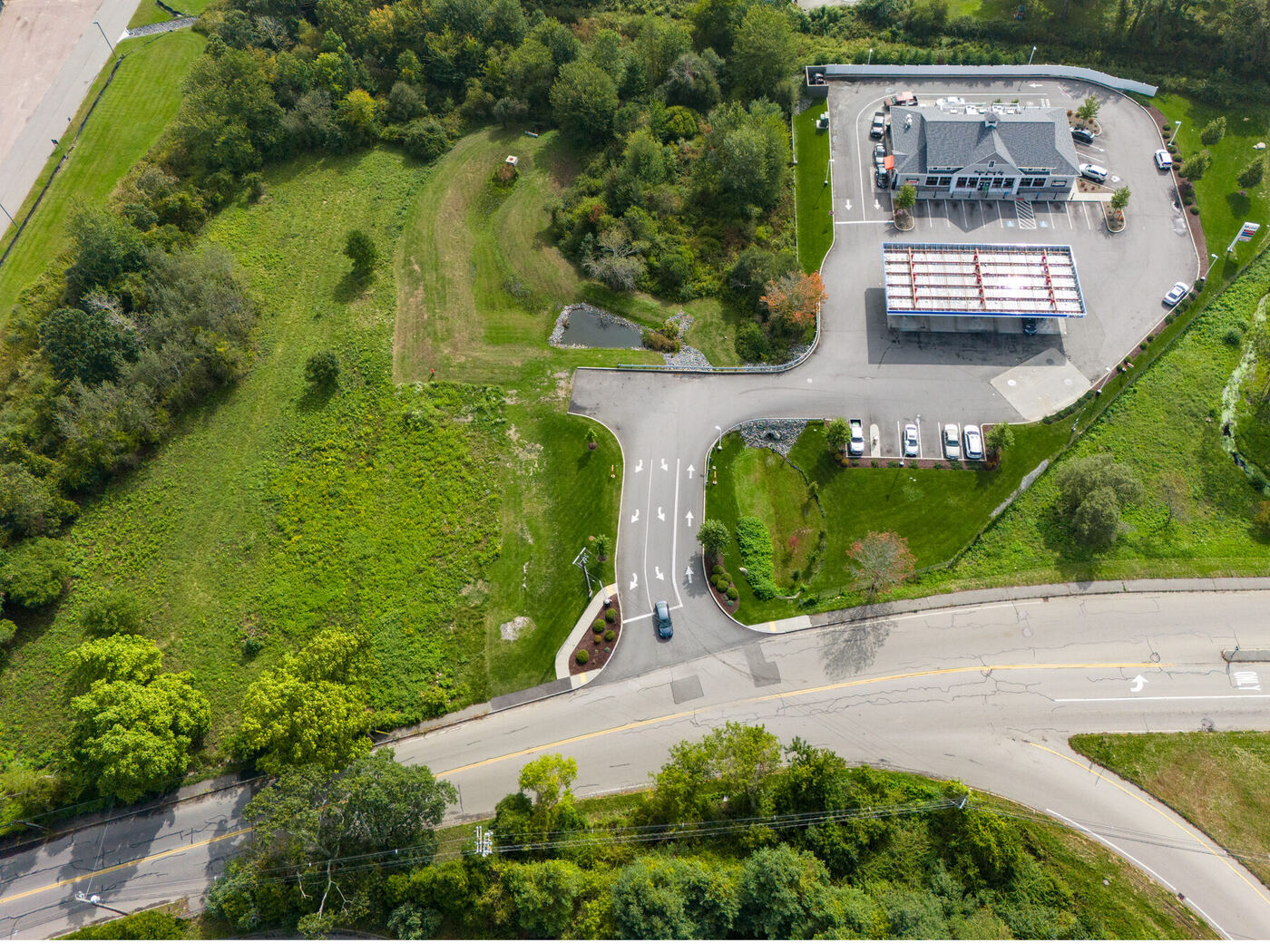 277 Bridge Street Fairhaven MA — aerial development site Route 240