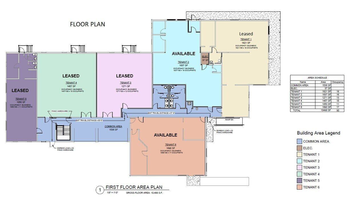 999 Main Road Westport MA — office floor plan, 1271 SF first-floor suite